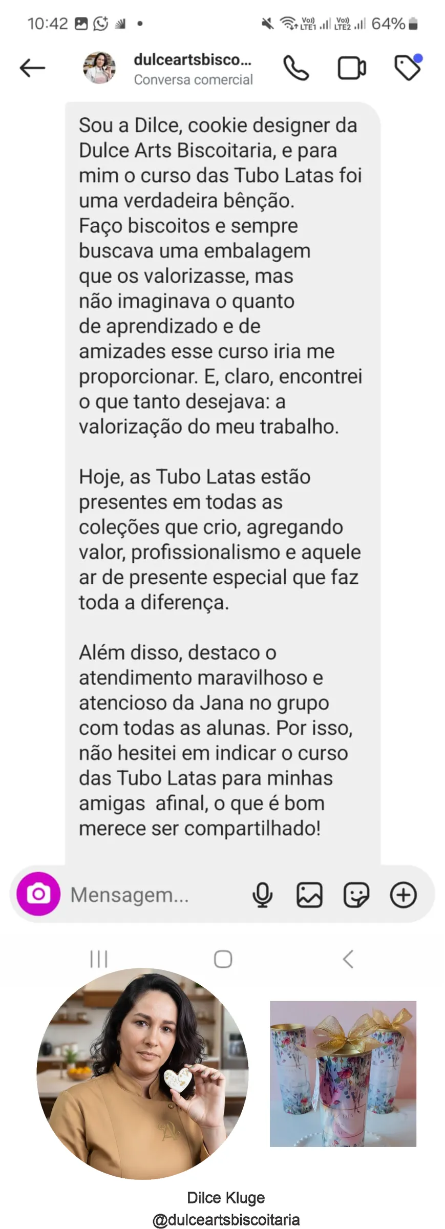 Depoimento de Dilce Kluge sobre a Oficina de Tubolatas